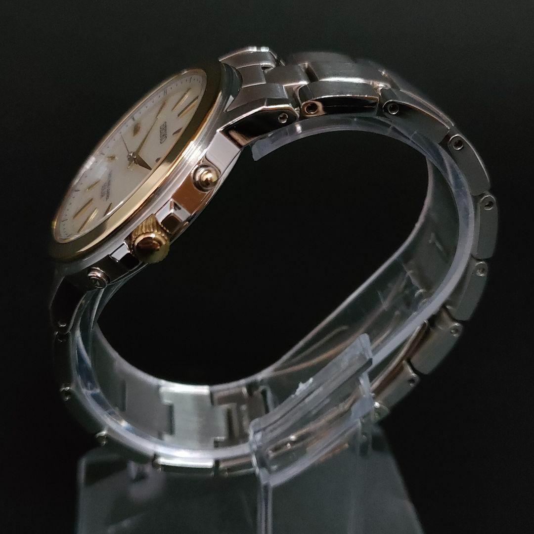 美品　SEIKO　セイコー　7B52　ソーラー　ゴールド　シルバー　メンズ　時計