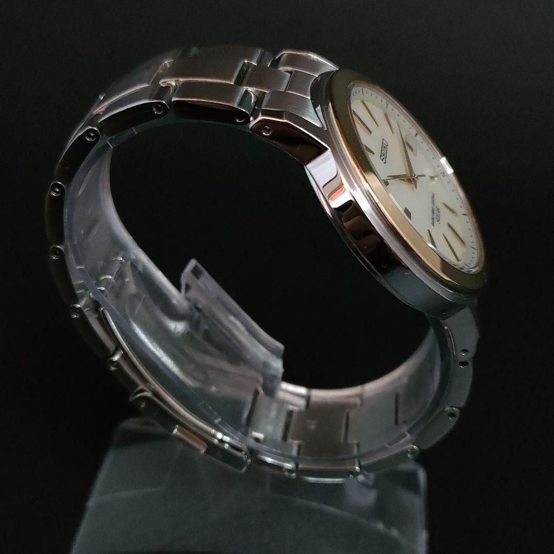 美品　SEIKO　セイコー　7B52　ソーラー　ゴールド　シルバー　メンズ　時計