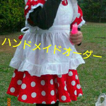 素晴らしい オーダーハンドメイド☆ミニーちゃん風ワンピース☆80~140 ...
