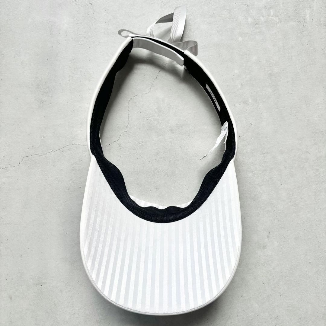 【美品】LANVIN SPORT ランバンスポール サンバイザー ロゴ ホワイト