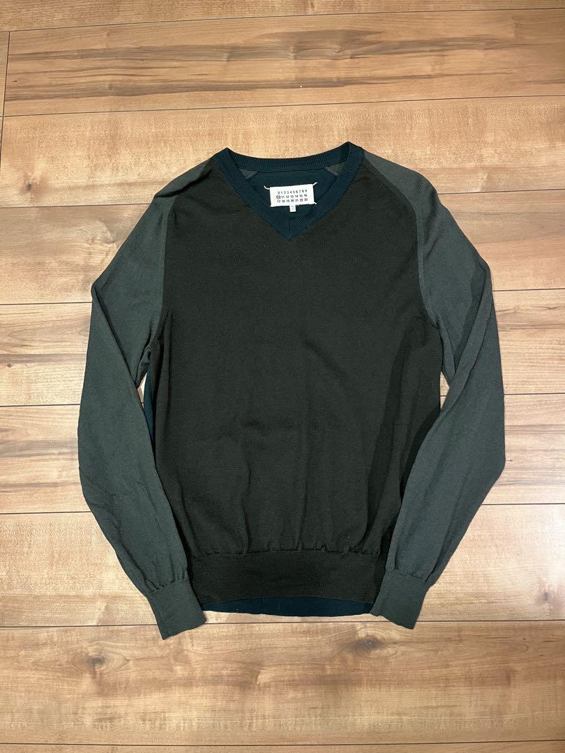 Maison Margiela メゾンマルジェラ バイカラーVネックニット Maison Margiela（旧Maison Martin Margiela） - Martin