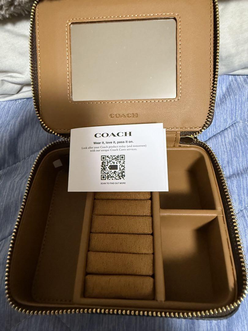 COACH ラージ ジュエリーボックス シグネチャー キャンパス