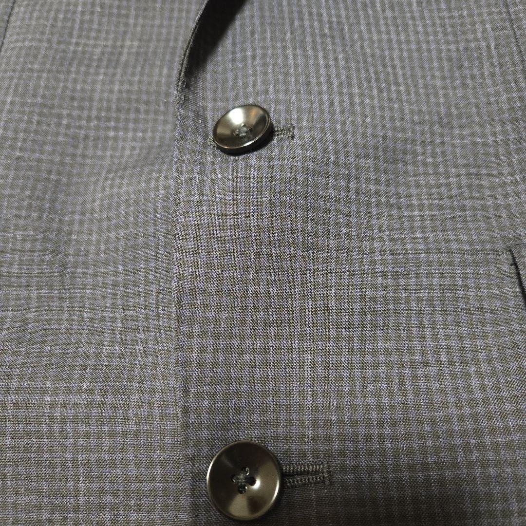 未使用級 SUIT SELECT 3ピース セットアップ スーツ 紺色チェック