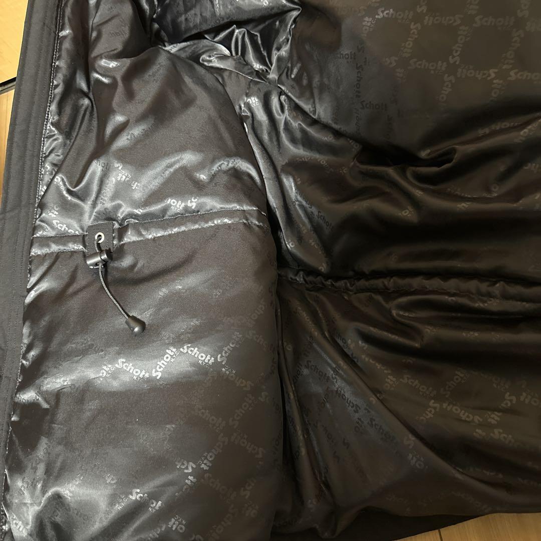 新品即決 Schott DOWN 2XL ブラックマウンテンパーカー ジャケット・アウター