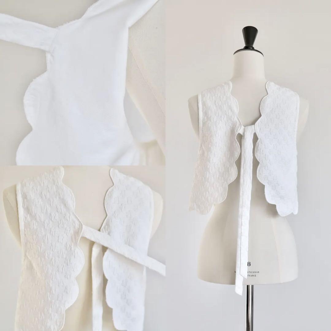 ☆美品☆ジプソフィア スカラップベスト ホワイト Gypsohila