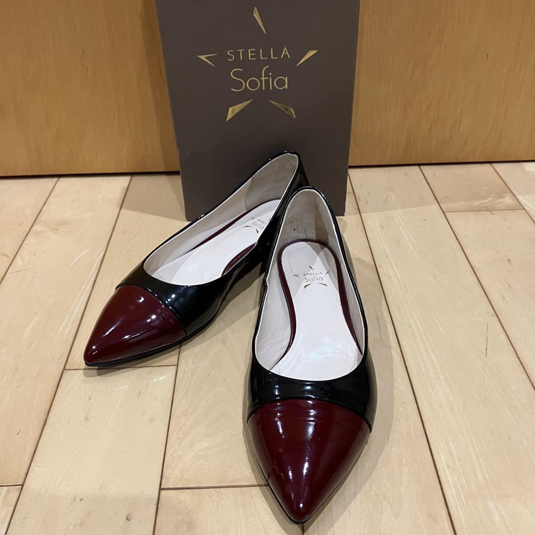 STELLA SOPHIA ステラ ソフィア エナメル ローヒールパンプス