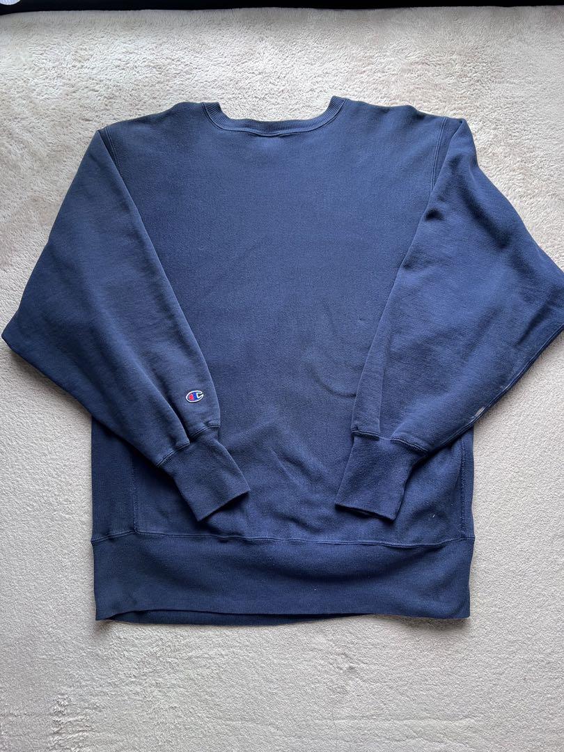90s Champion リバースウィーブ　ネイビー 刺繍タグ