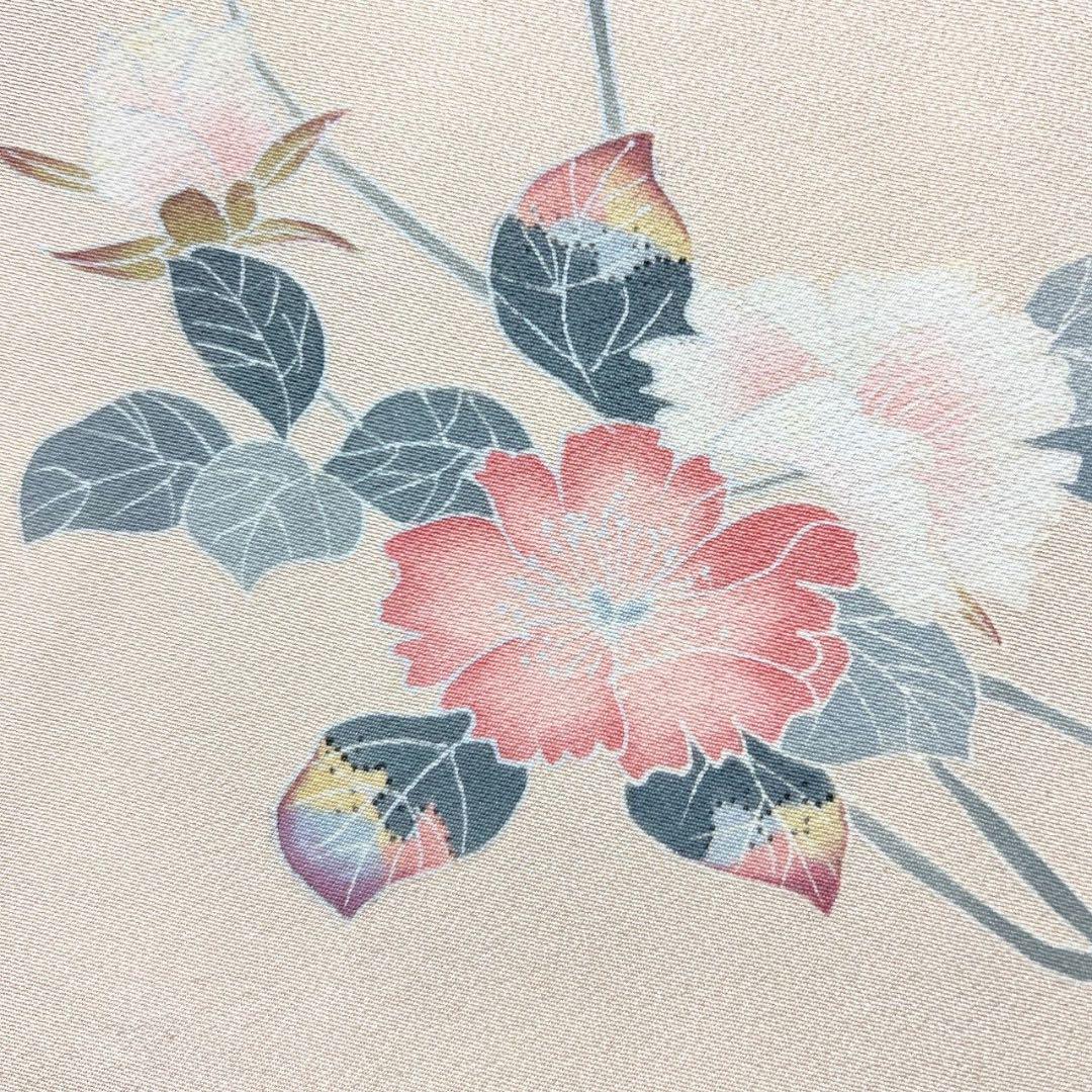 作家もの 京加賀友禅 牡丹 蕾 花模様 付け下げ 着物 064w p 画像10