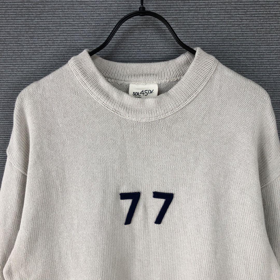 45R 77ニットソーの908クリューネック コットン ベージュ