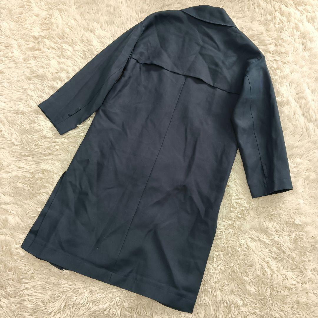 INDIVI フルダルスパンツイルロングコート 袖ベルト欠品 未使用タグ付き 画像10