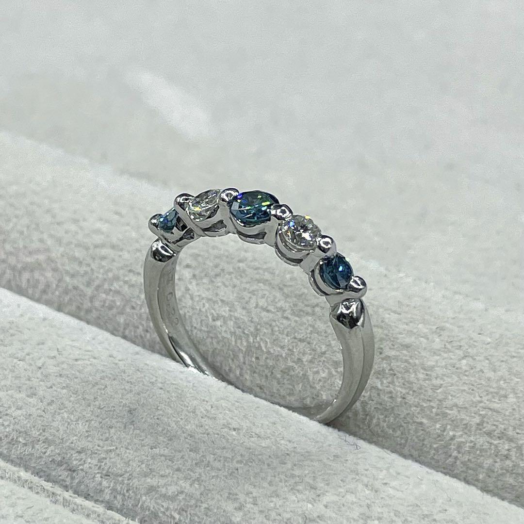 専用JC108★高級 ブルーダイヤモンド0.55ct プラチナ リング