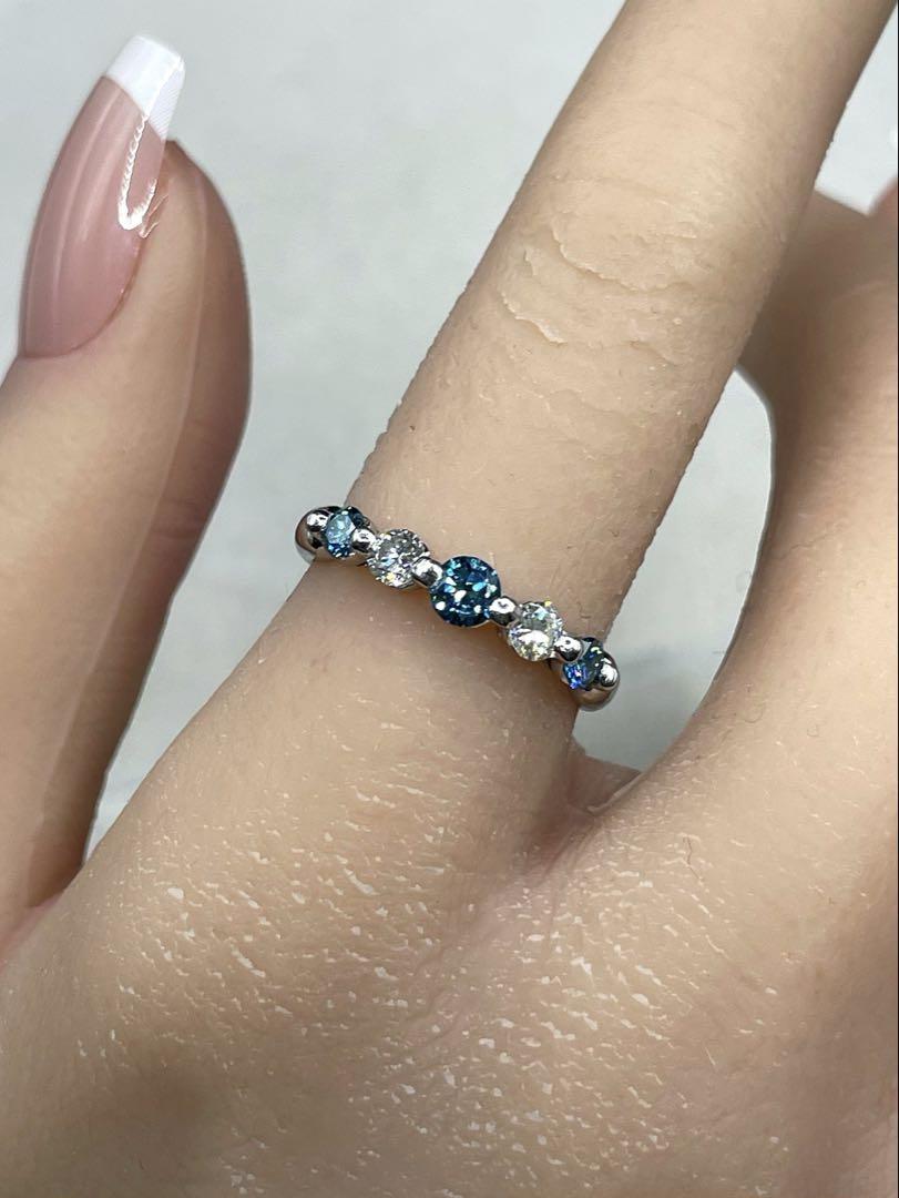 専用JC108★高級 ブルーダイヤモンド0.55ct プラチナ リング