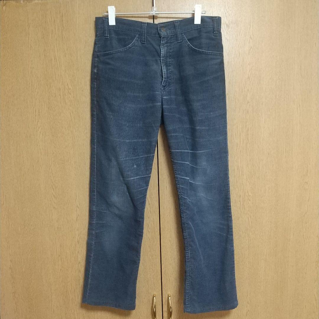 70s Levi's 519 コーデュロイ ネイビー ヒゲ