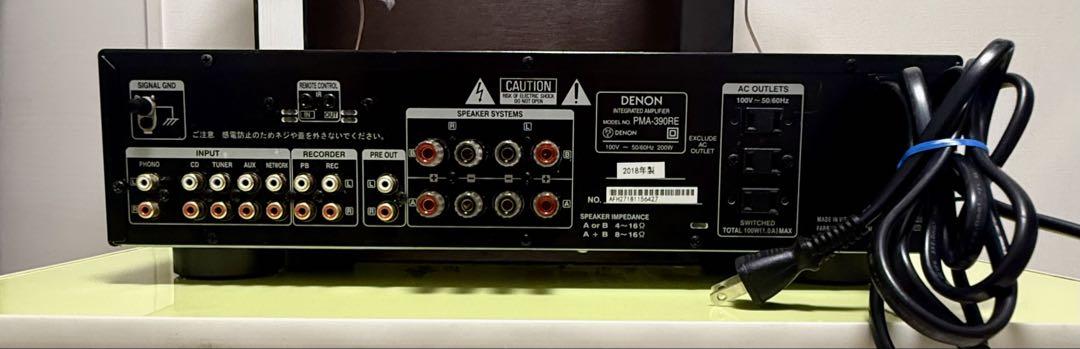 DENON PMA-390RE プリメインアンプ　オーディオ機器本体2018年製
