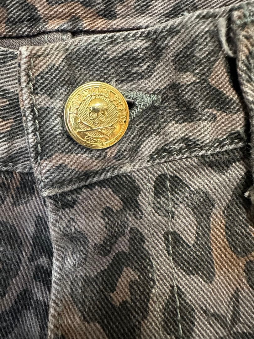 本日限定！Roen ヒョウ柄 スキニーパンツ グレー系