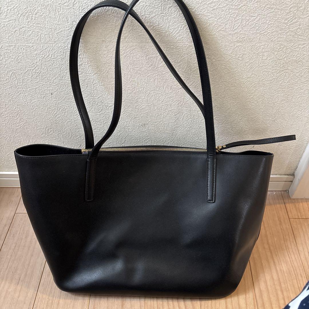 ブラックレザー トートバッグ