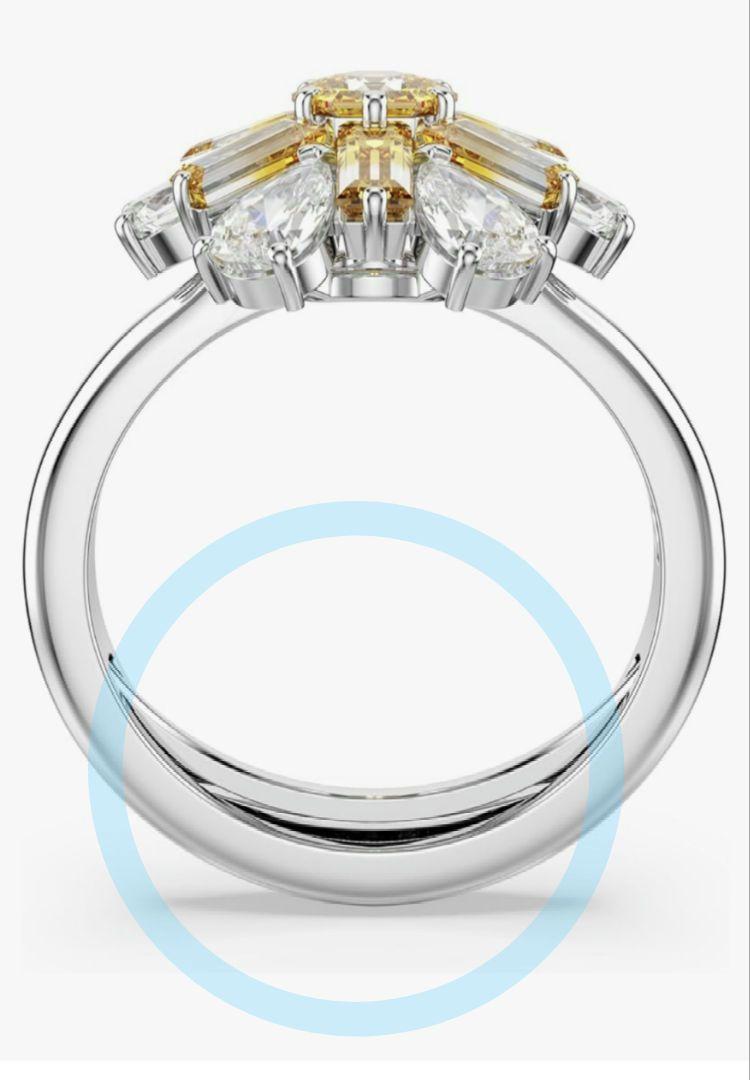 SWAROVSKI Idyllia フラワーリング 50−55調節可能