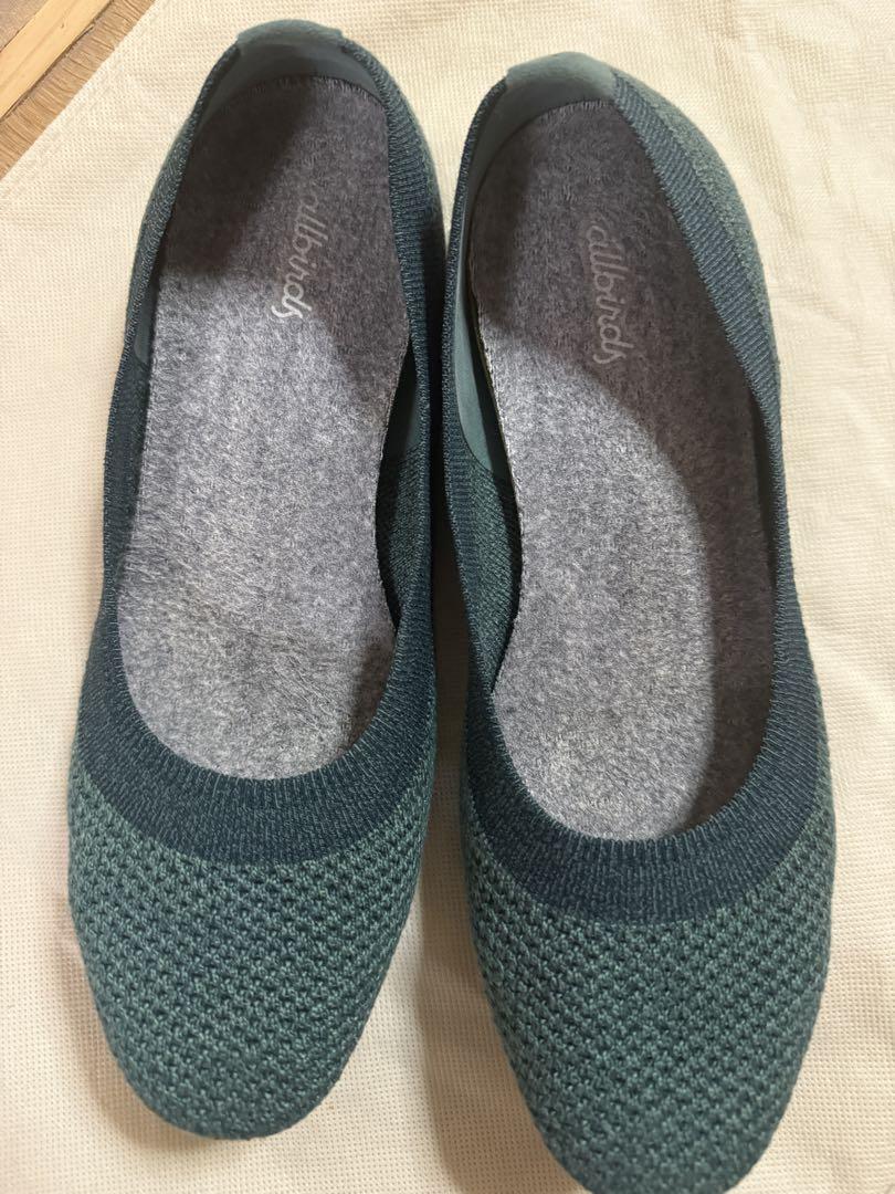 【美品】Allbirds ツリーブリーザー・ニットバレエシューズ 緑 24サイズ