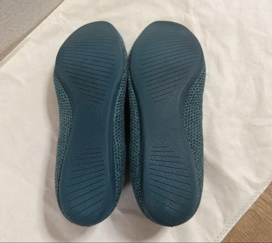 【美品】Allbirds ツリーブリーザー・ニットバレエシューズ 緑 24サイズ