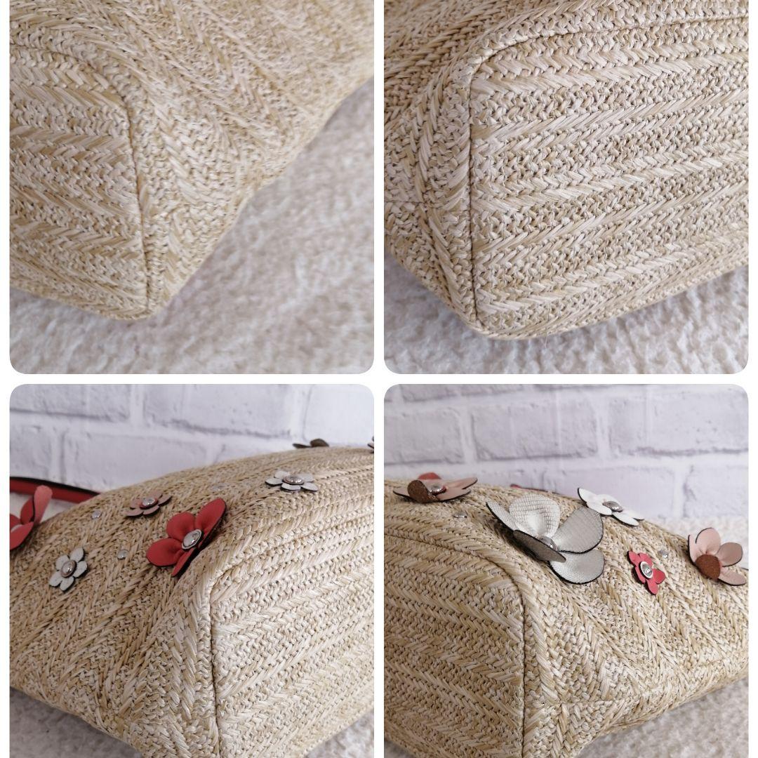 新作国産 美品♥COACHコーチ♥トートバッグ レザー フラワー t5QjM-m47724821313 ストロー お得2022