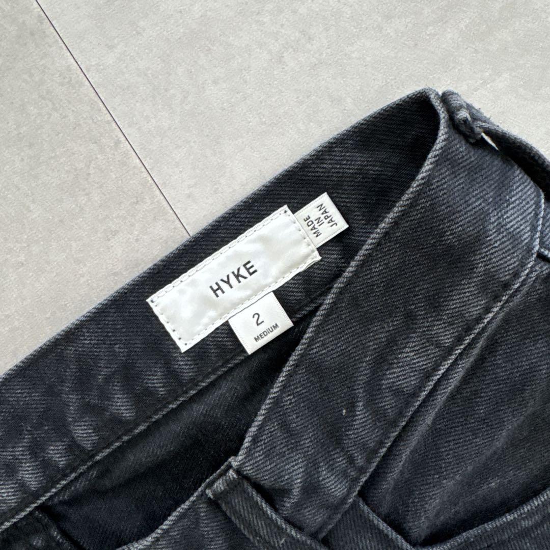 美品 HYKE ハイク DENIM WIDE LEG JEANS サイズ2