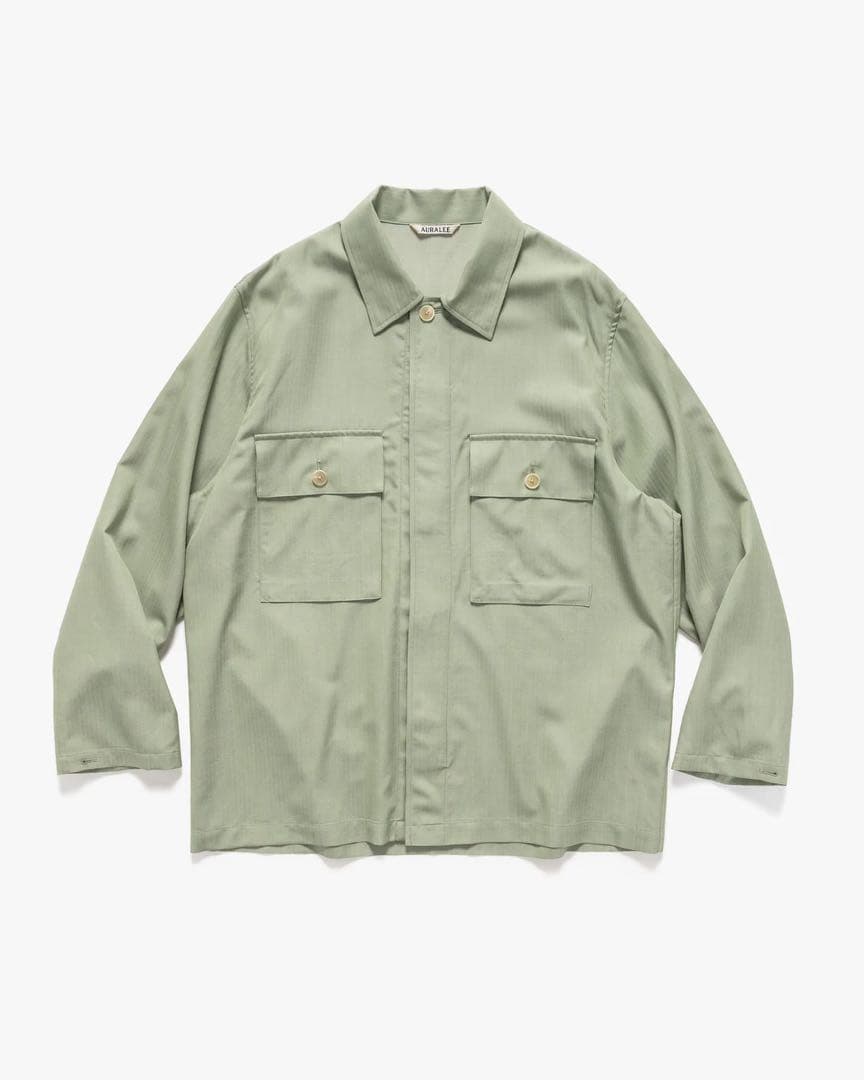 AURALEE / WOOL HERRINGBONE OVER SHIRT 3