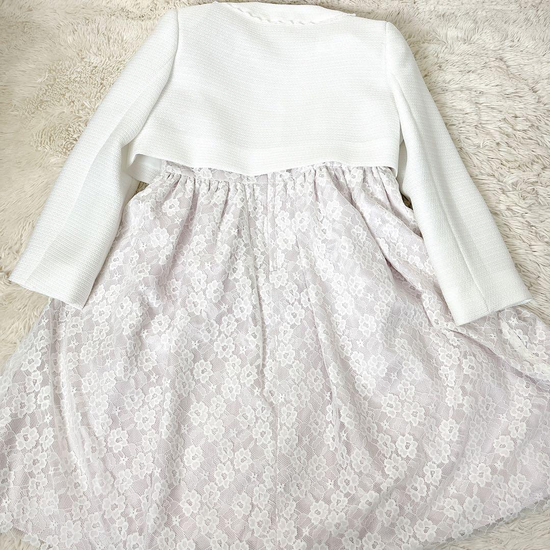 ヒロミチナカノ 120cm フォーマルスーツセットアップ 女の子 リボン ピンク
