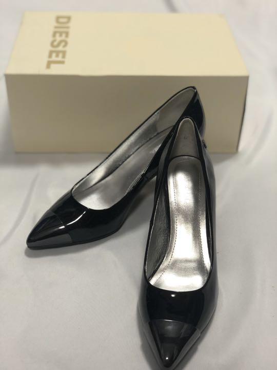 新品♡本革DIESELパンプス ブラック 黒