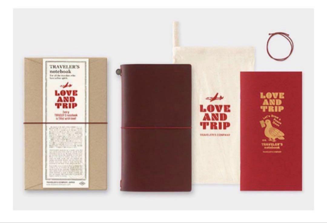 新品 レギュラーサイズ トラベラーズノート LOVE AND TRIP 赤