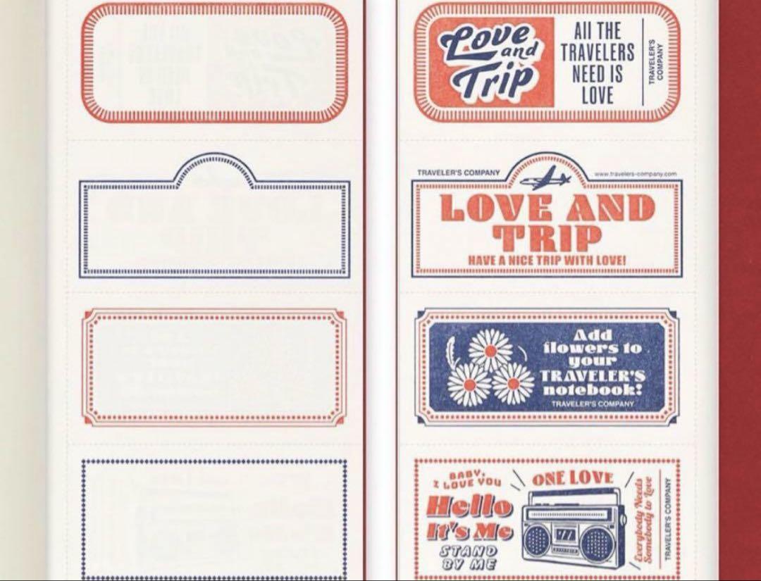 新品 レギュラーサイズ トラベラーズノート LOVE AND TRIP 赤