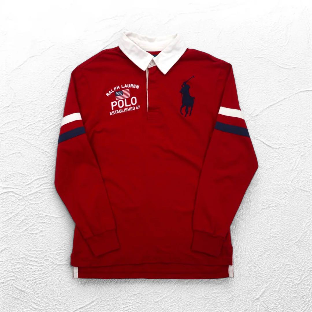Polo by Ralph Lauren ラガーシャツ XL 黒白 刺繍ポニー 希少】ラルフローレン ラガーシャツ 黒 ポニー刺繍 M - メルカリ