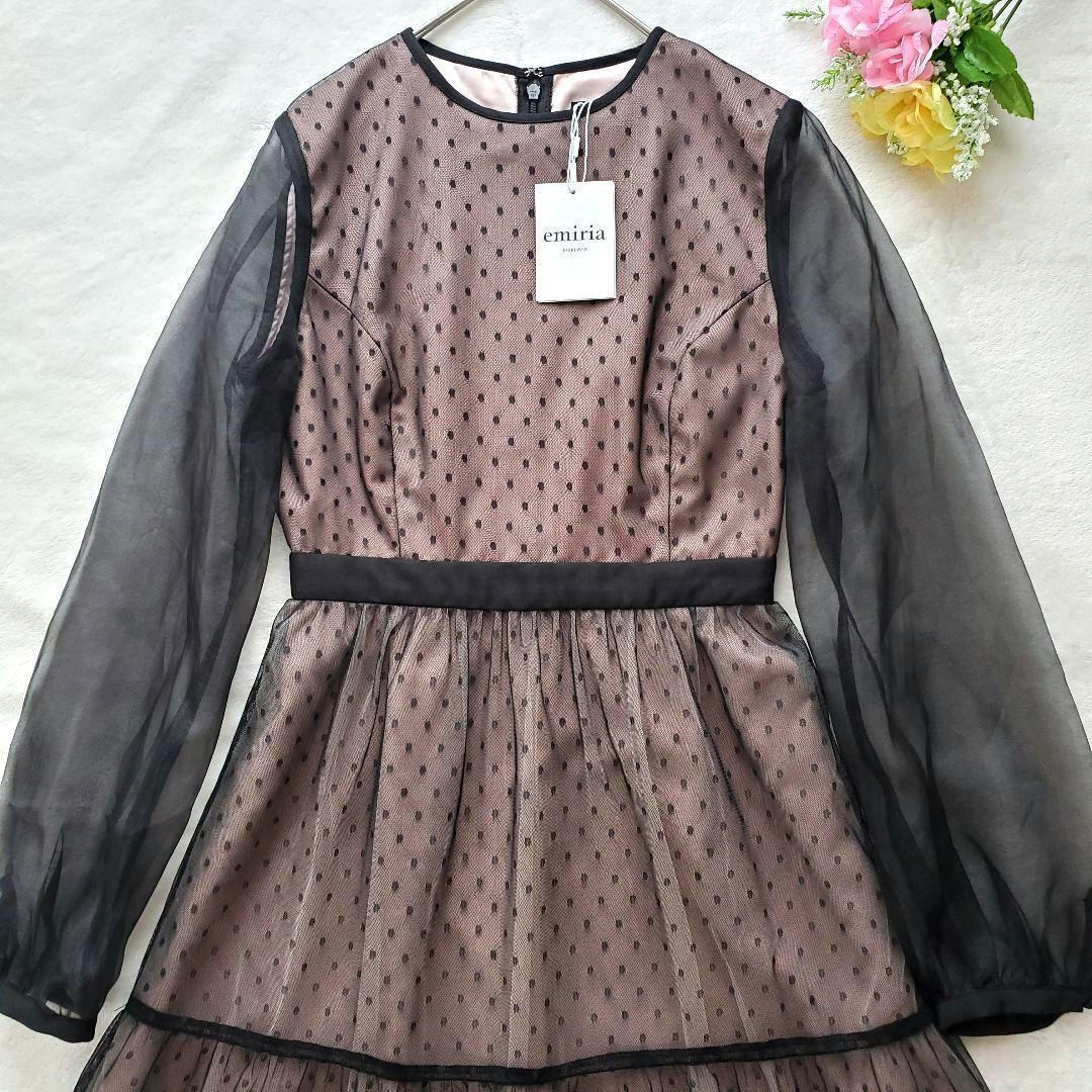 新品✨EmiriaWiz/エミリアウィズ　ドットチュールシアーワンピース　ドレス