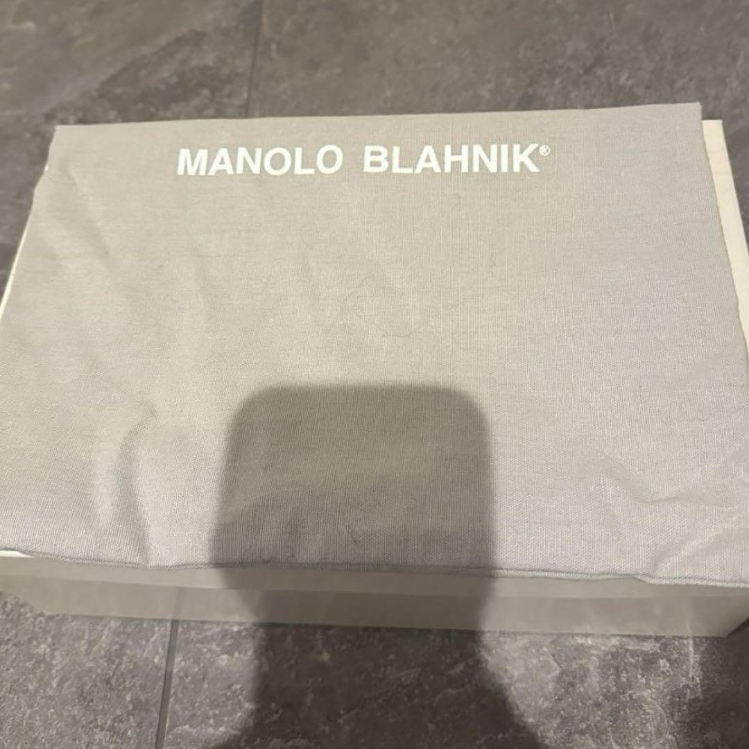【美品】マノロブラニクパンプス ヒール 10㎝ ロイヤルブルー