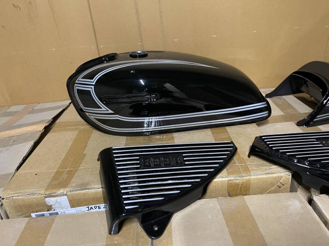 GS400 外装 セット 銀E２ライン タンク テールカウル アルフィン