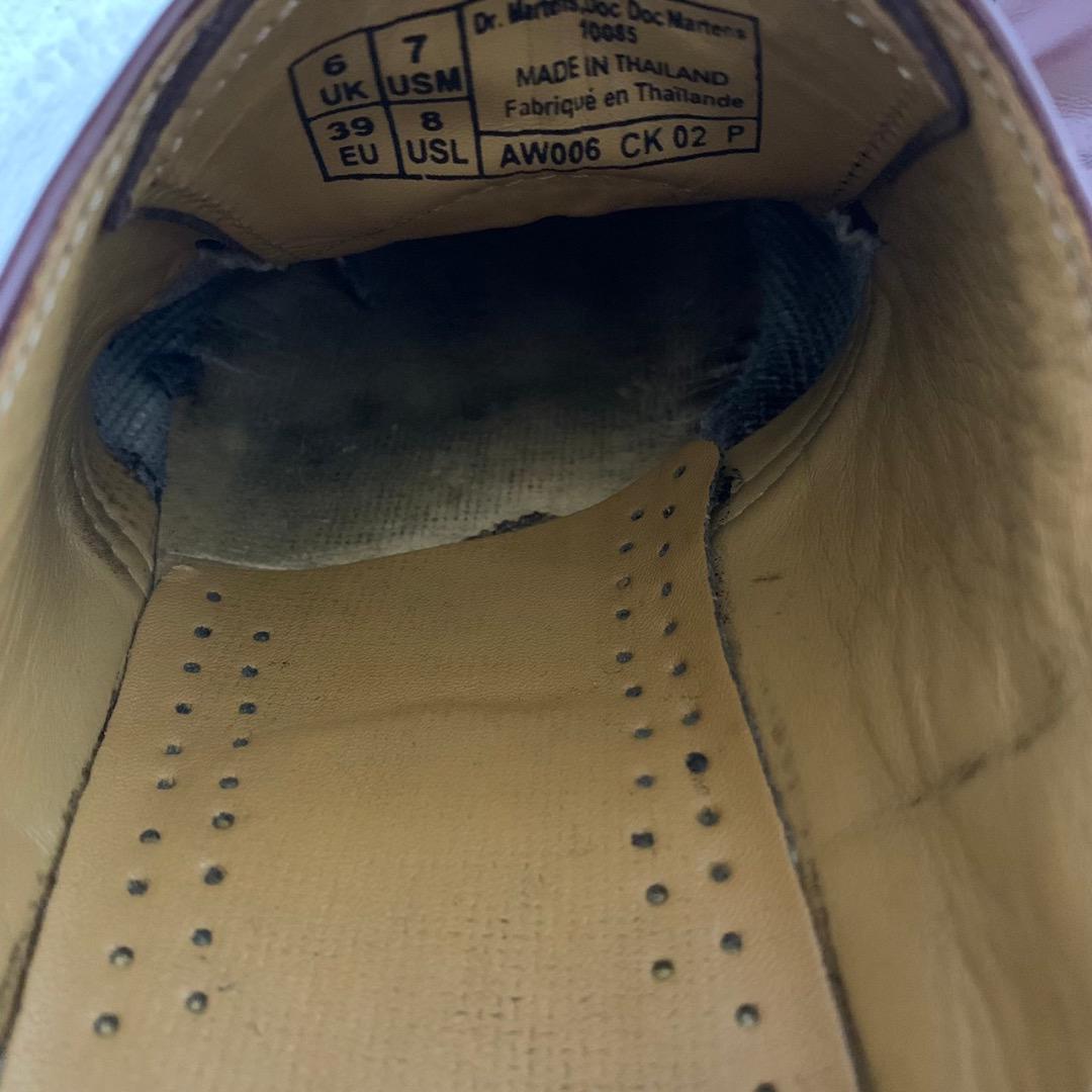 537)Dr.martens【UK6(24.5cm相当)】赤茶 ブーツ - メルカリ