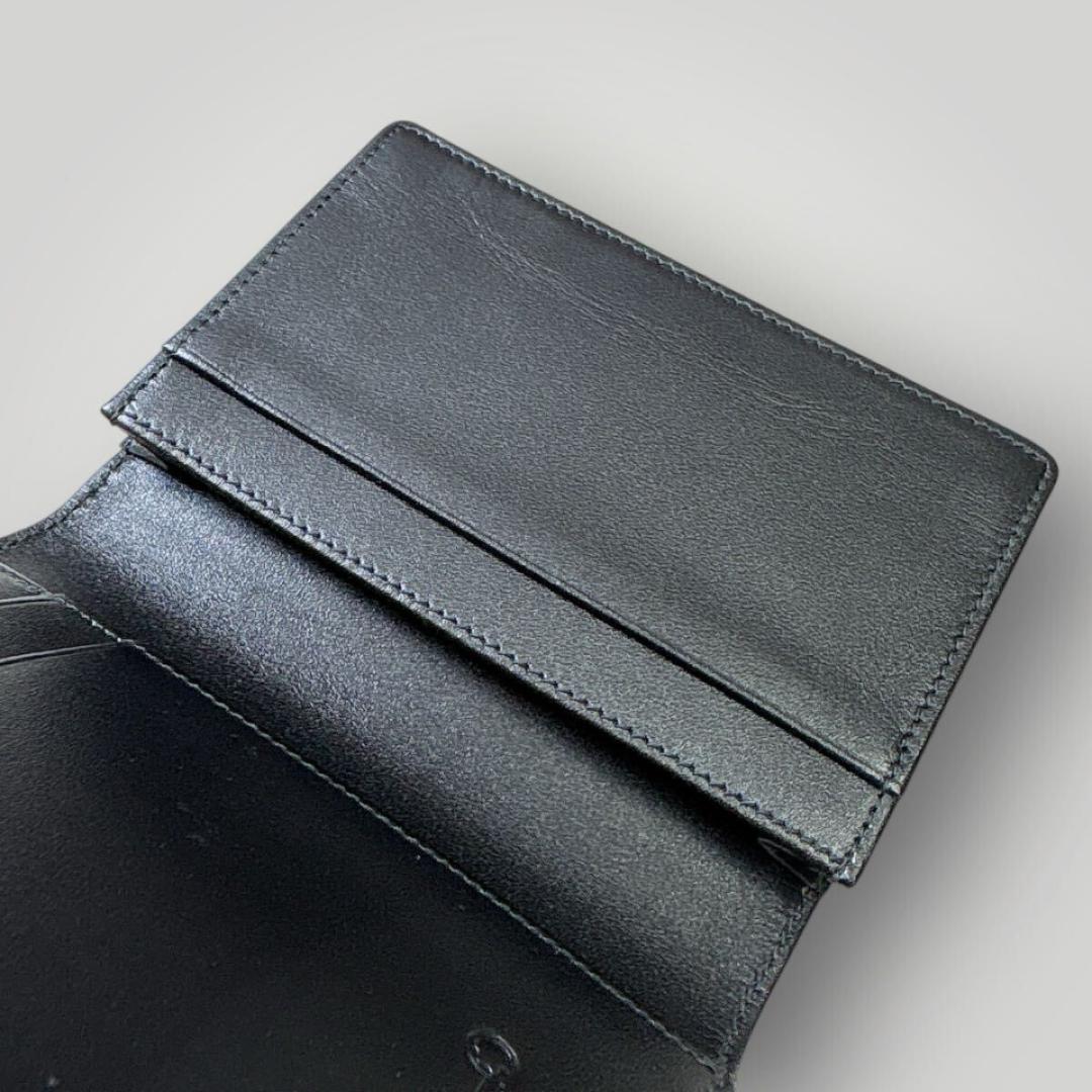 [美品] モンブラン/ カードケース レザー 名刺入れ パスケース ブラック