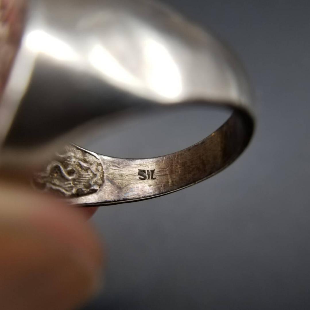 ユニコーン 龍 紋章 925 シルバー ヴィンテージ シグネット