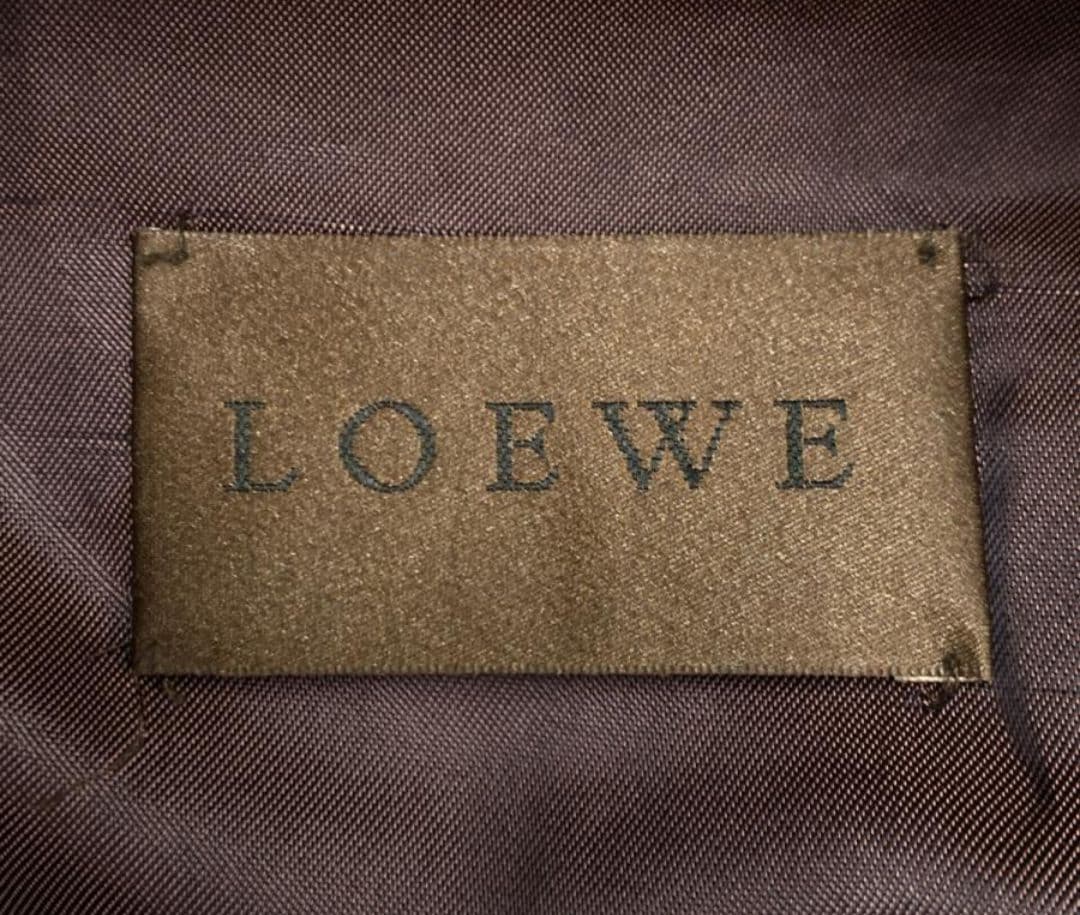 LOEWE ブラック レザー シングルライダース LOEWE ブラック レザー シングルライダース