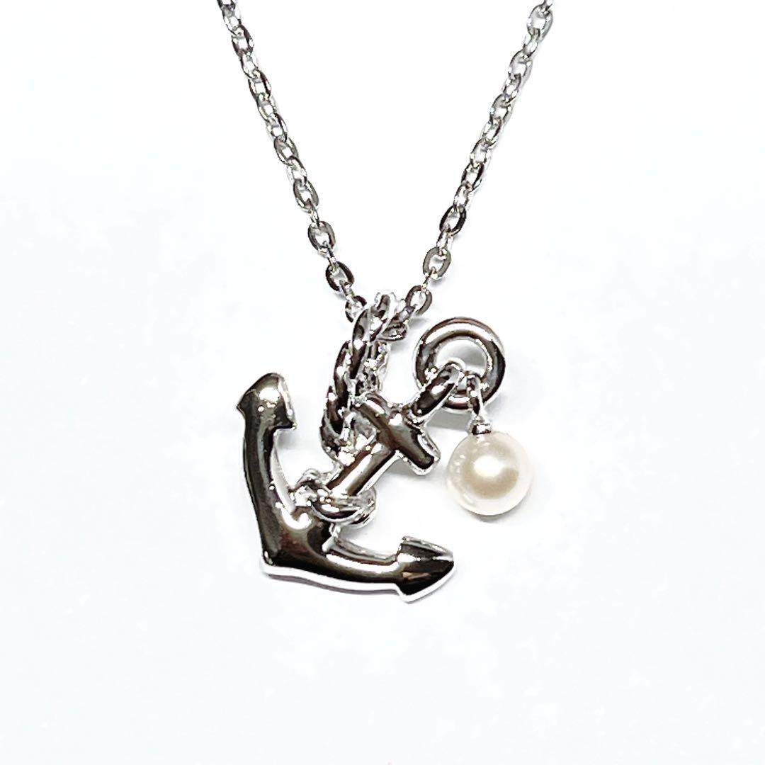 美品✨MIKIMOTO ミキモト　パール　ネックレス　ペンダント　イカリ