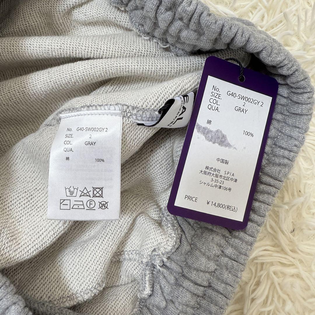 GIDEAL Clash Baggy Sweat Pants グレー　3