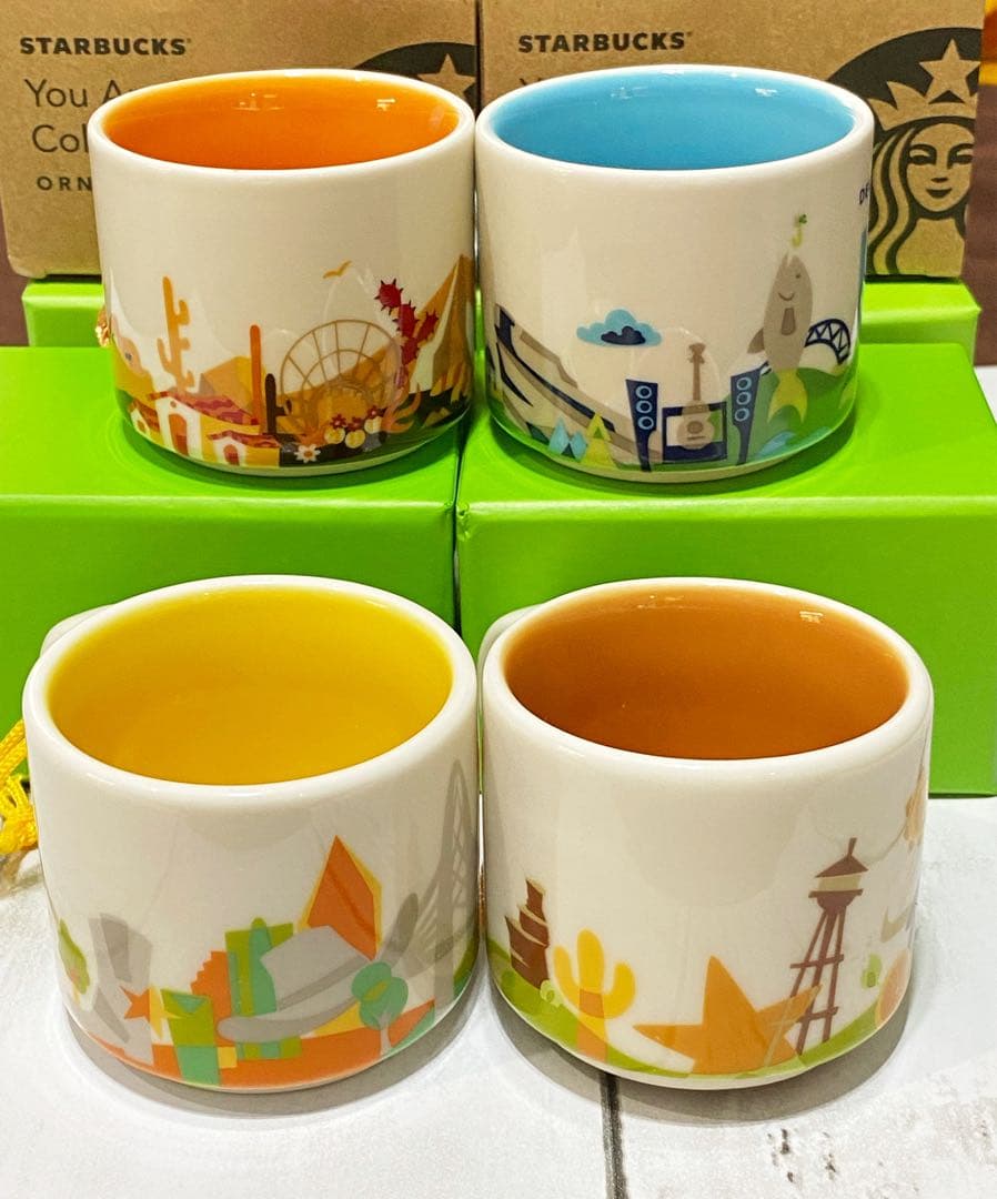 海外スタバ アメリカ限定ミニマグカップ 4個セット