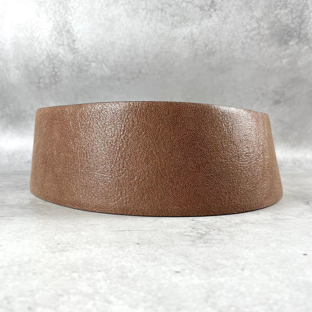 入手困難✨ ブルネロクチネリ レザーベルト 幅広 コルセット ブラウン系