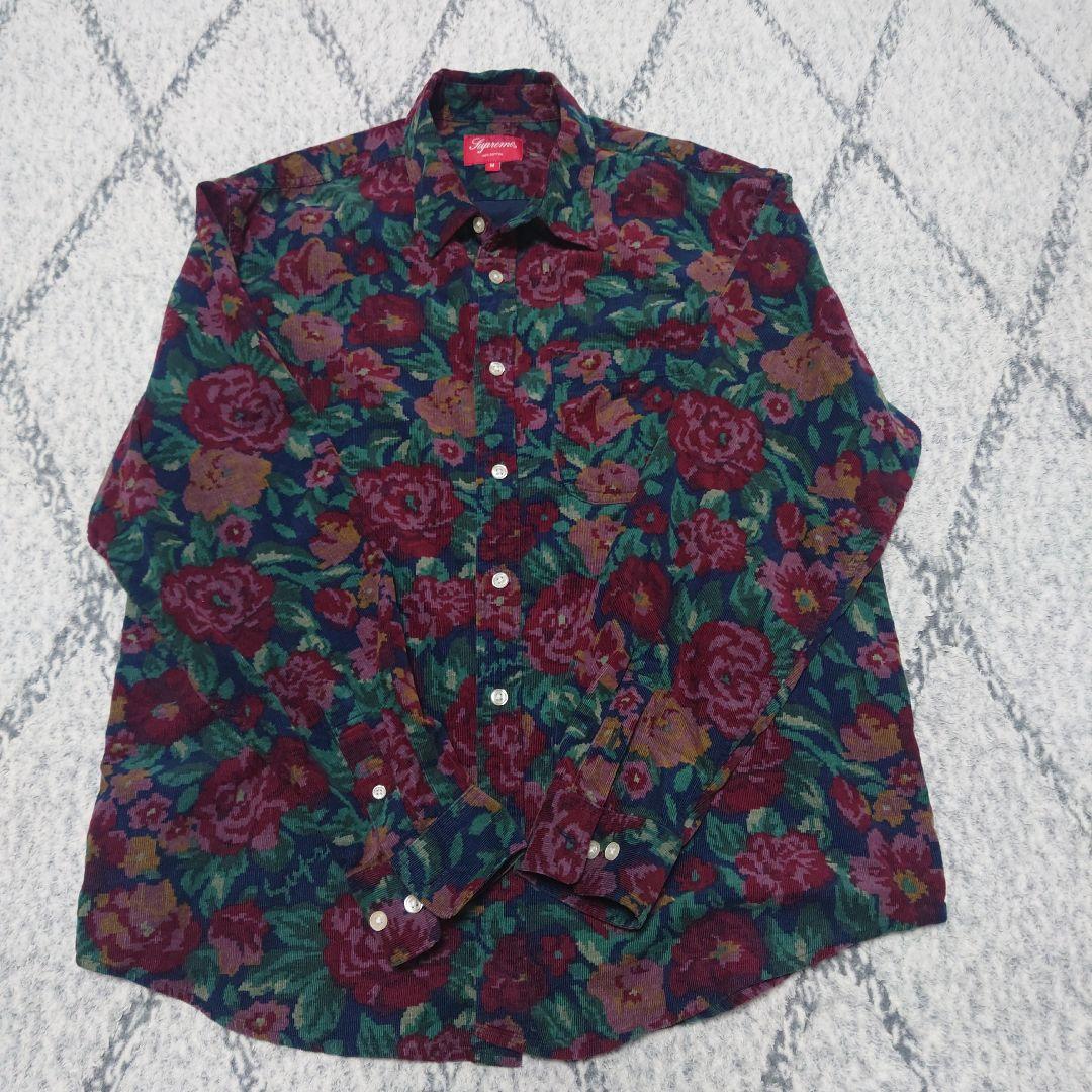 supreme digi floral corduroy shirt