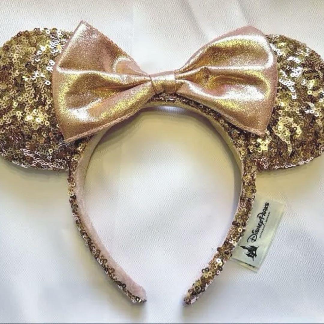 ☆US Disney Parks☆ミニーカチューシャ ローズゴールド 完売品】【在庫限り】ローズゴールド シースルー ミニー