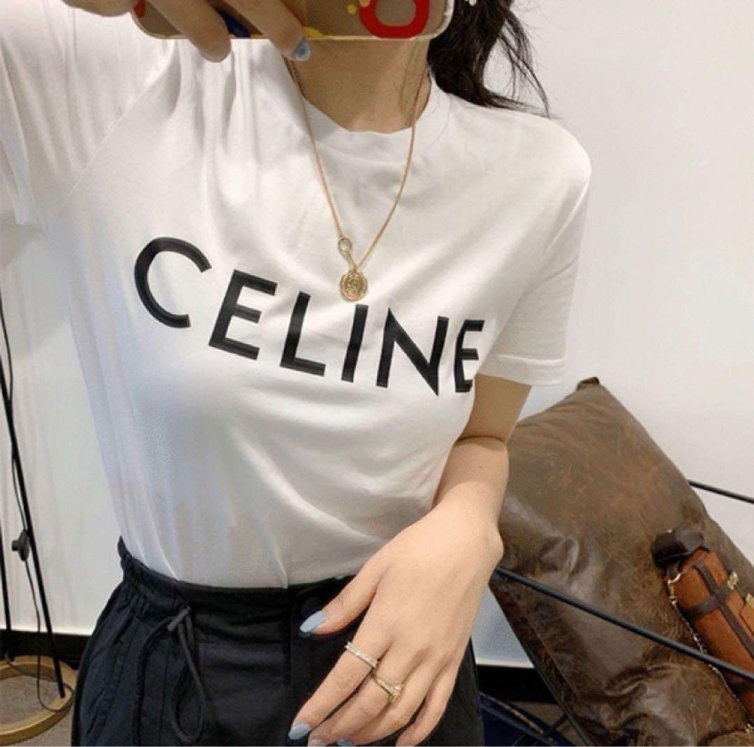 日本全国送料無料商品 特集 最終値下げセール実施中！☆新品☆krsaidCELINEロゴ白Tシャツ☆ Tシャツ(半袖/袖なし)