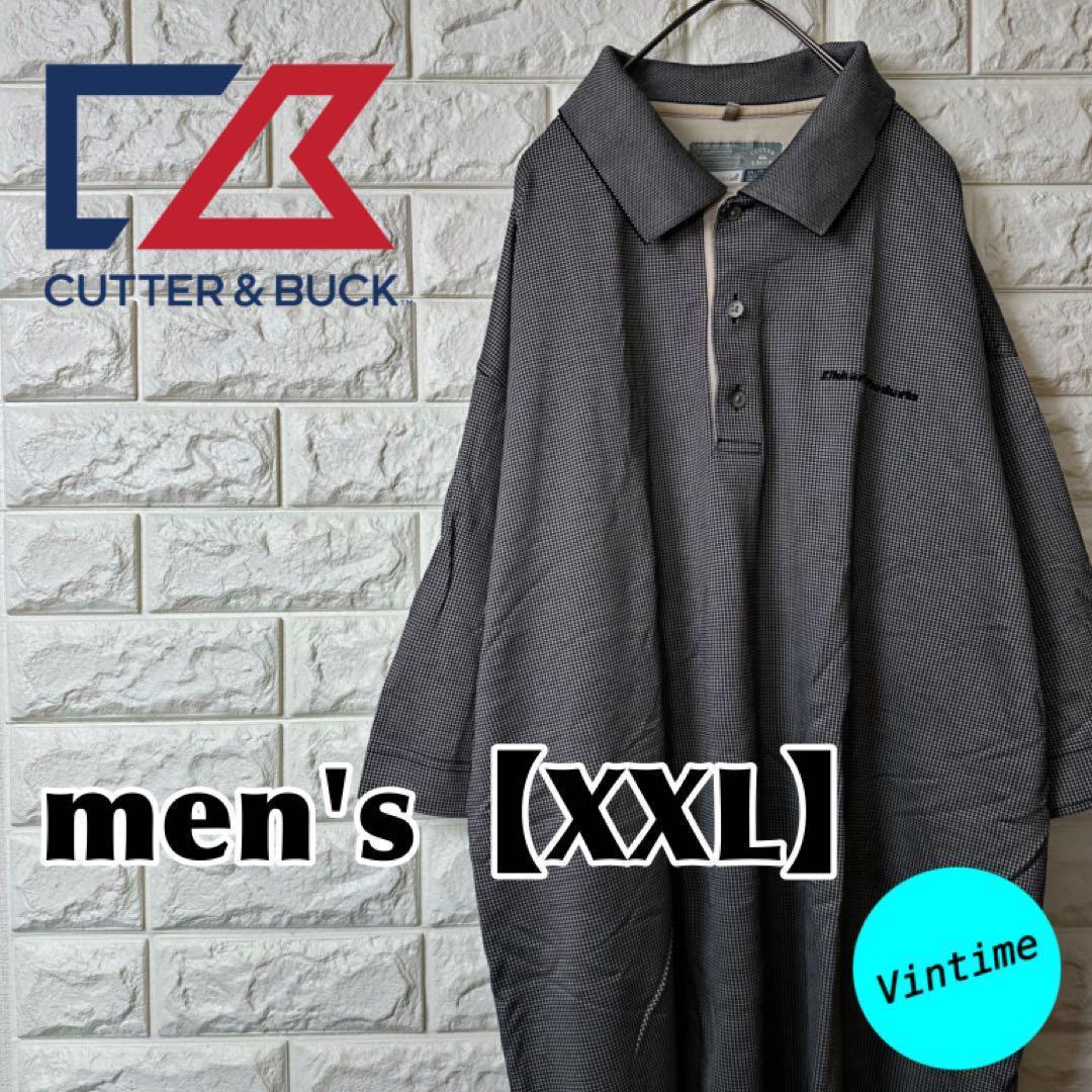 AM82【CUTTER＆BUCK】ポロシャツ【メンズXXL】グレー