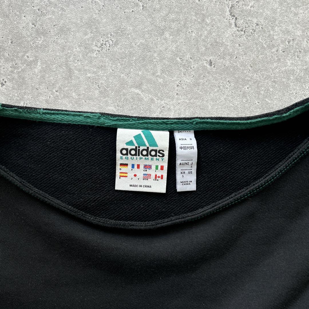adidas equipment スウェットトレーナー ブラック センター刺繍