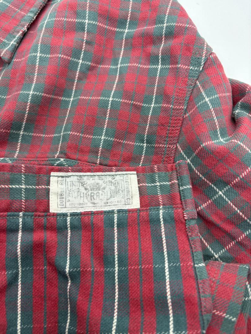 RRL　フランネルシャツ 厚手 新品 タグ付き L 赤　緑 Double RL