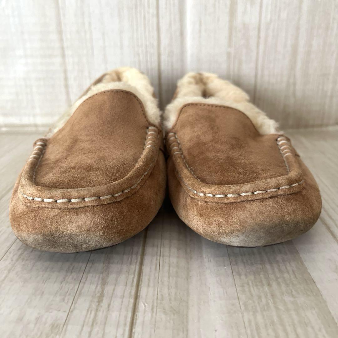 UGG アグ アンスレー モカシン ボアシューズ 24.0 cm ブラウン