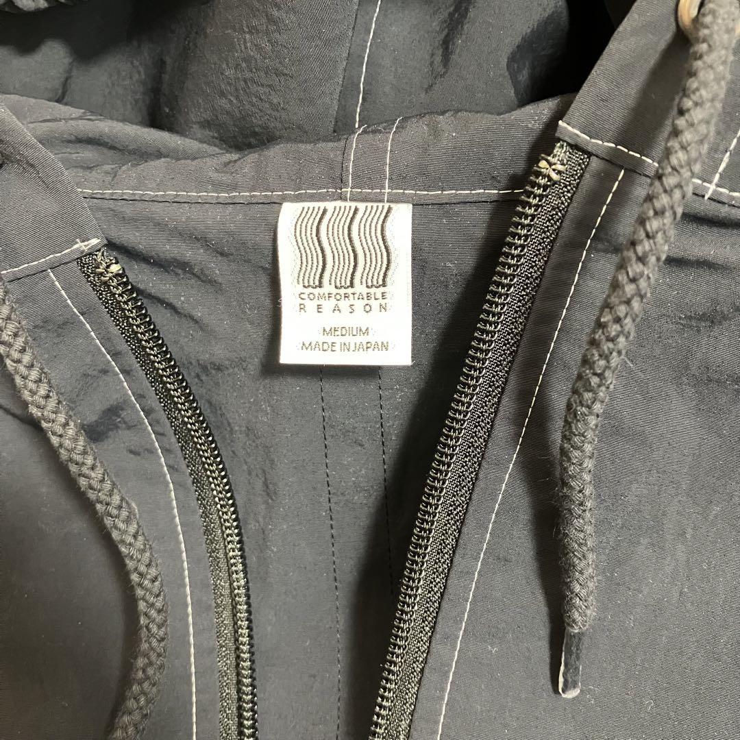 COMFORTABLE REASON ブラック アノラック プルオーバー M COMFORTABLE REASON ブラック アノラック プルオーバー M